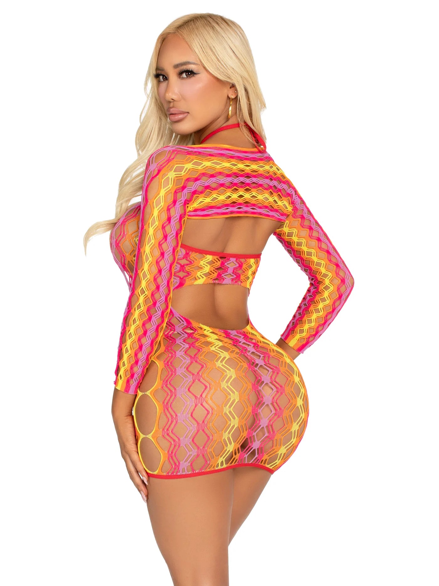 Electric Desire Mesh Set & Mini Dress – Bold, Bright & Unapologetically Sexy
