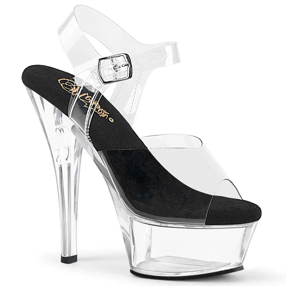 Crystal Tease: Clear Platform Heel with a Sultry Edge