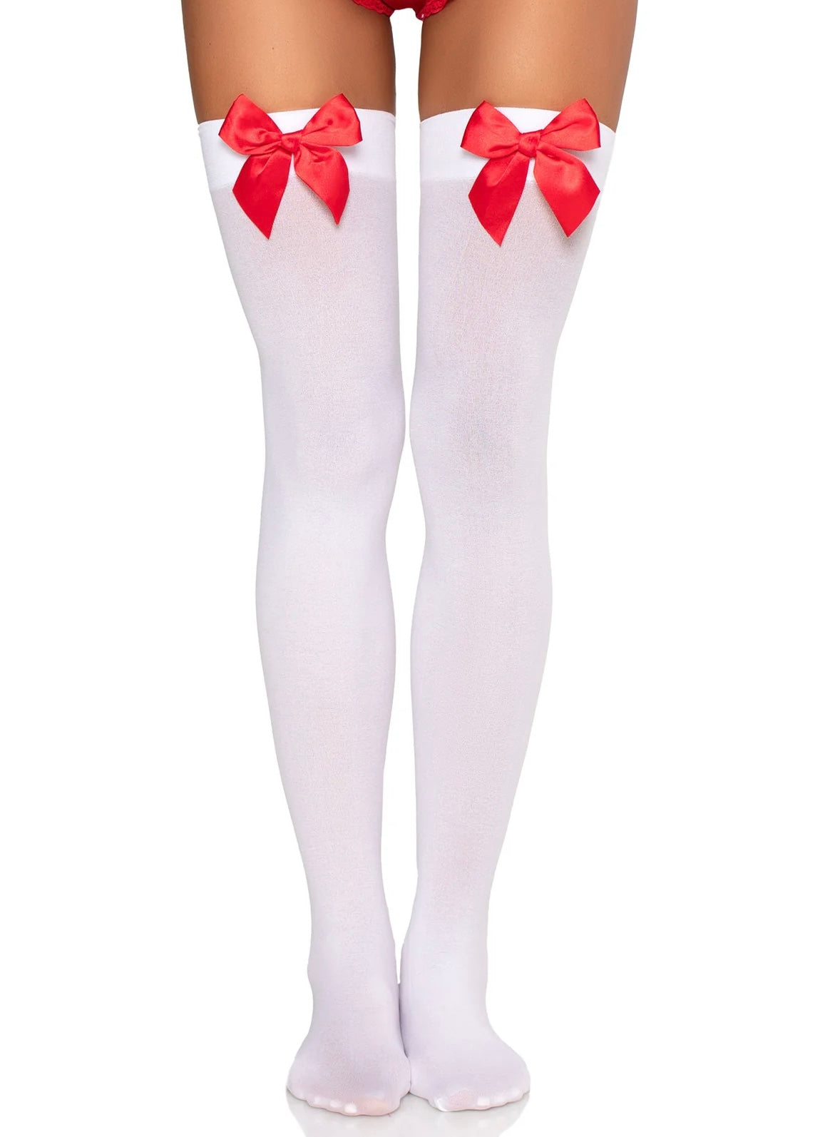 Sweet Tease Satin Bow Thigh High