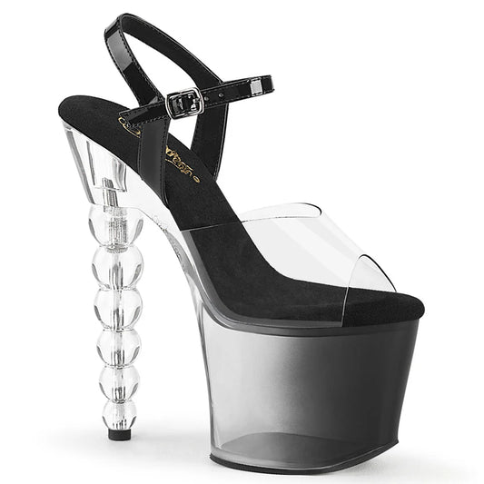 Glass Act: Smoked Platform Heels with Bubble Heel Detail