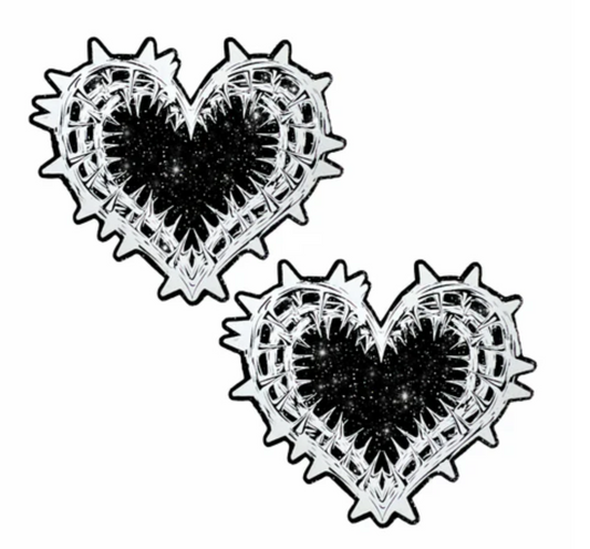 Dangerously in Love" Spiked Heart Pasties