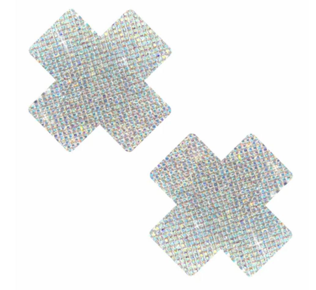 Sparkle Tease Crystal Pasties Set – Heart, Butterfly & X Marks the Hot Spot